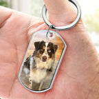 steel Personalized Photo Keychain Everyday Loss of Dog Gift