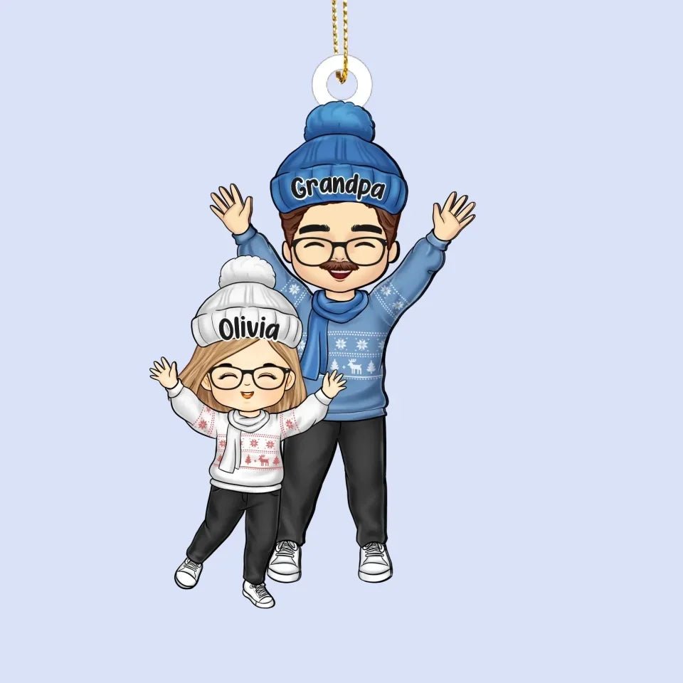 A Merry Christmas To Everybody - Family Personalized Custom Acrylic Ornament - Christmas Gift For Grandma 657424 - DiyGiftly