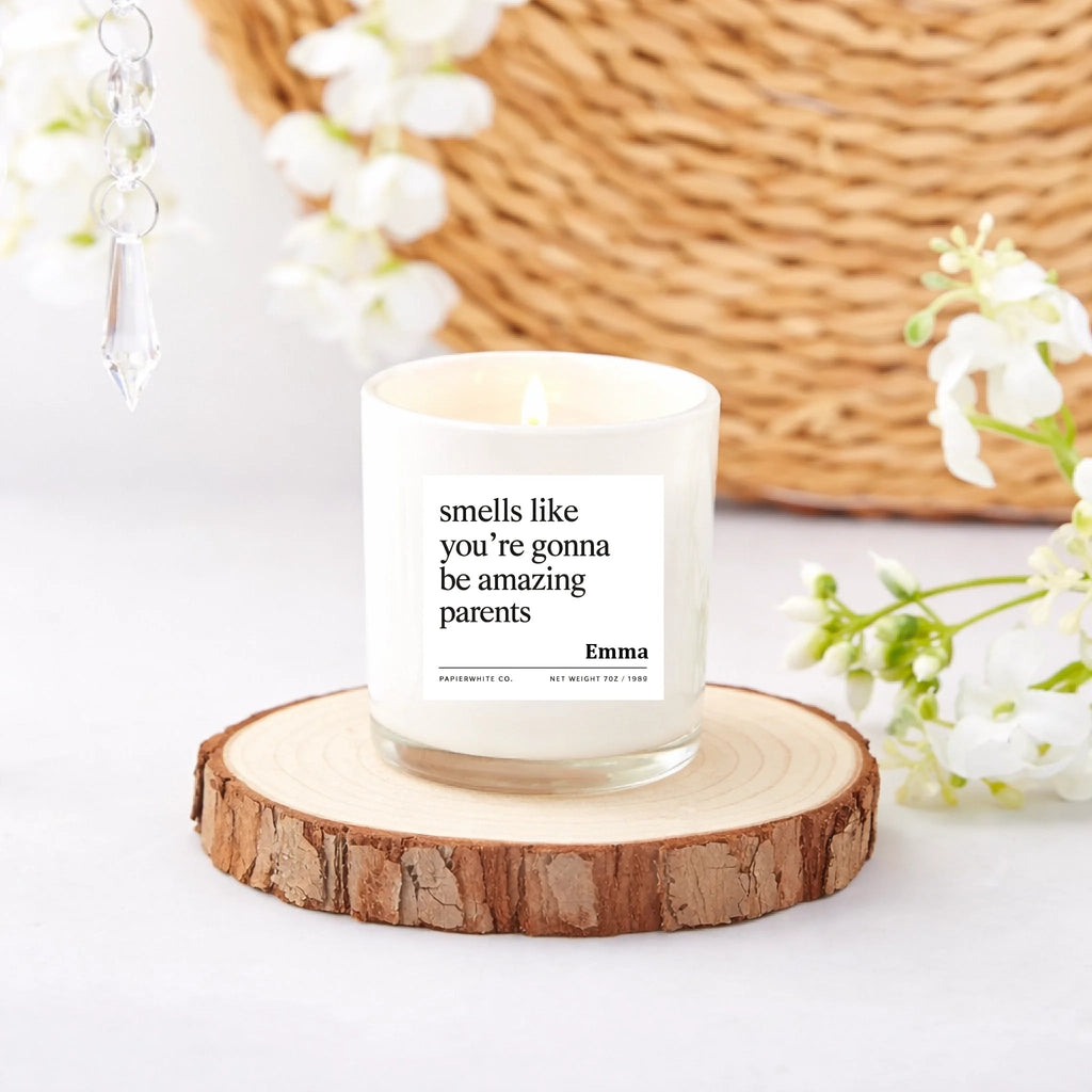personalized scented candle pregnancy keepsake scented candle gift