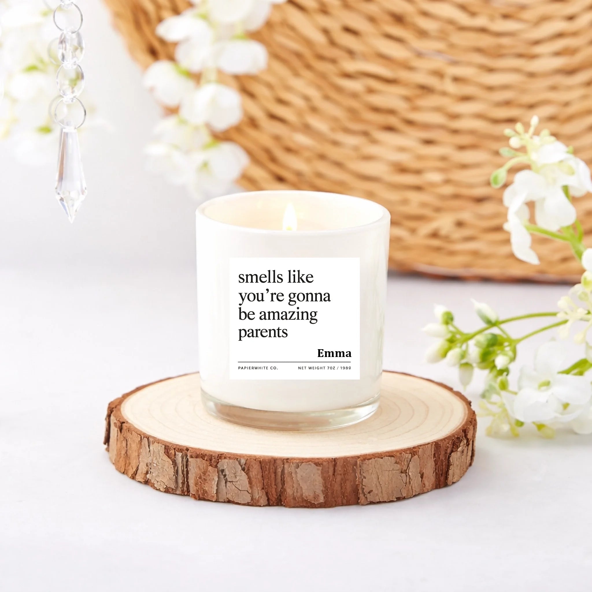 personalized scented candle pregnancy keepsake scented candle gift