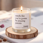 personalized scented candle pregnancy keepsake