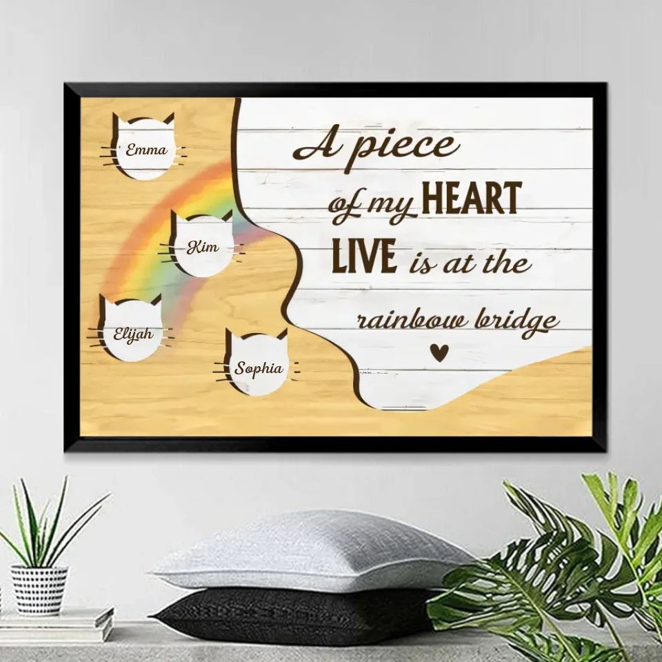 personalized cat poster wall art display loss of cat gift