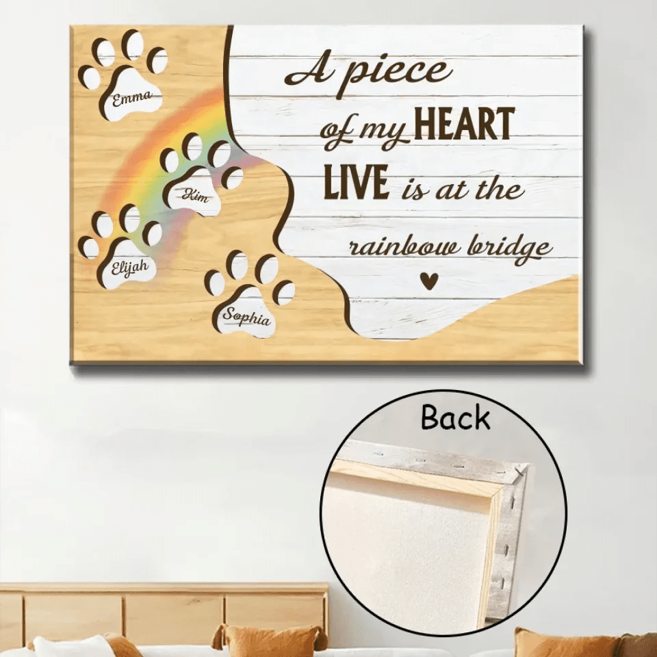 loss of dog gift poster personalized design wall art detail view