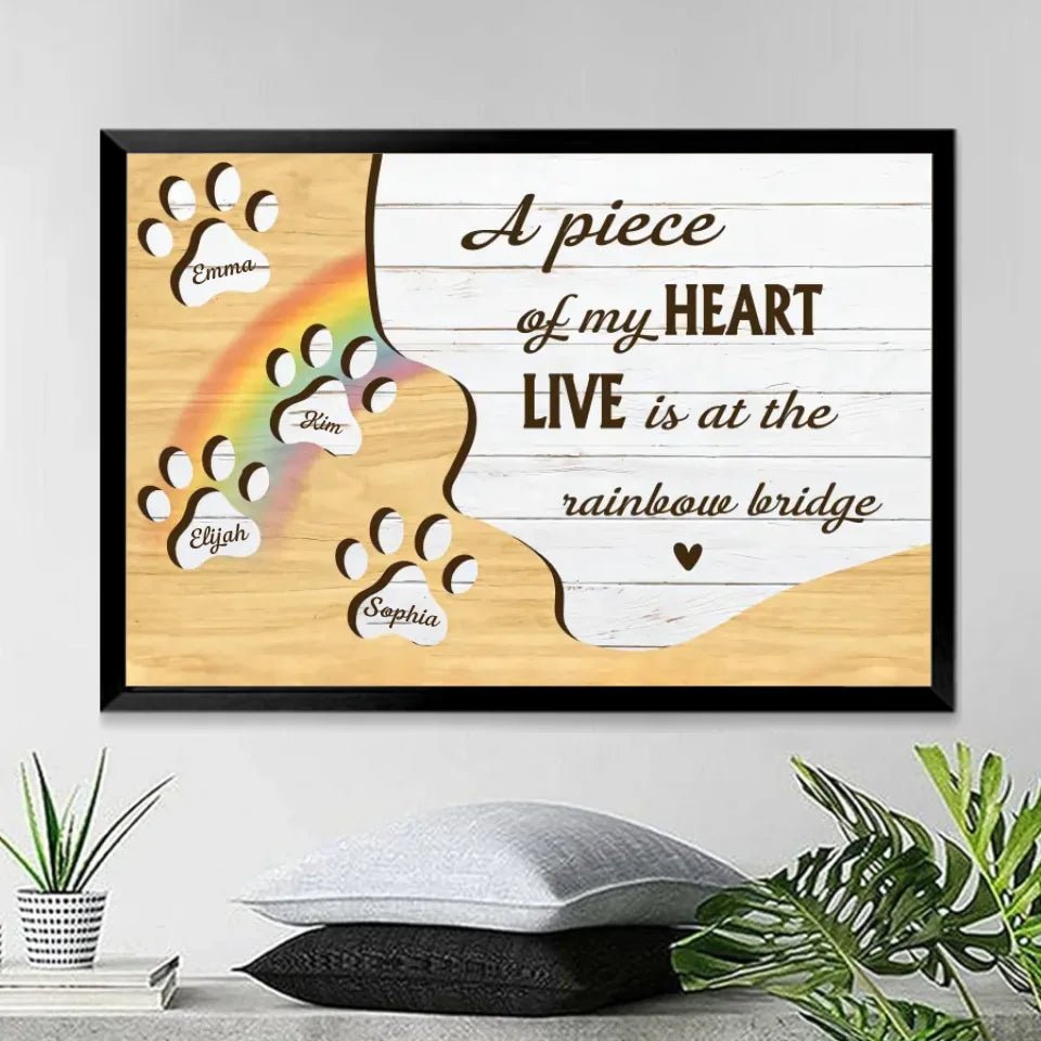 personalized design loss of dog gift poster wall art main view