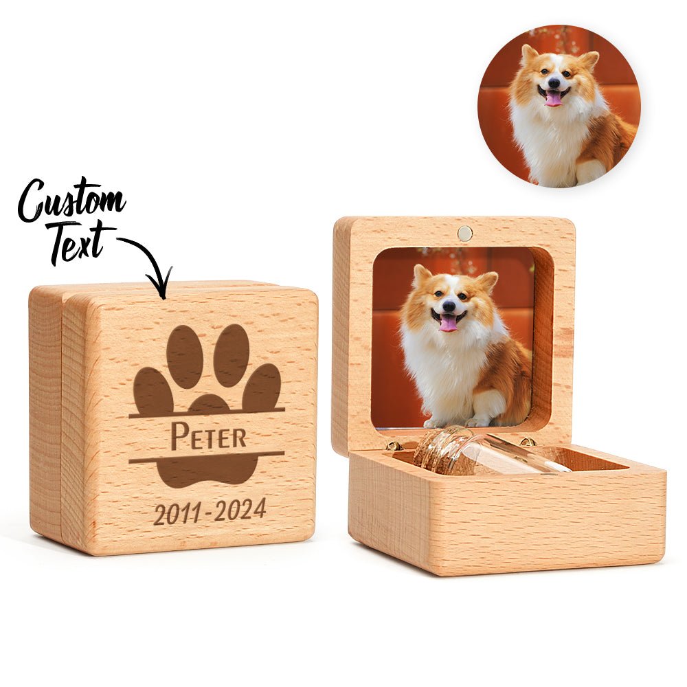 personalized cat fur wooden keepsake box pet loss keepsake