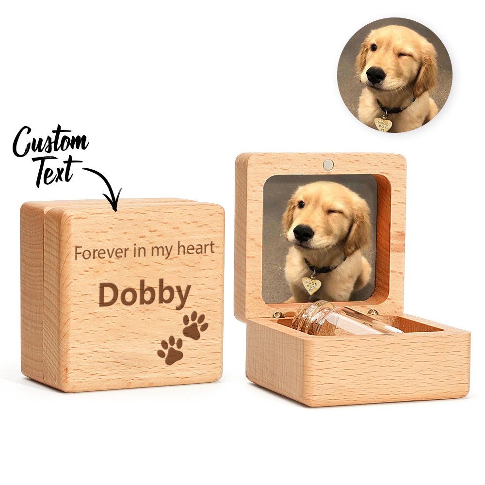 personalized cat fur wooden keepsake box cat sympathy gift