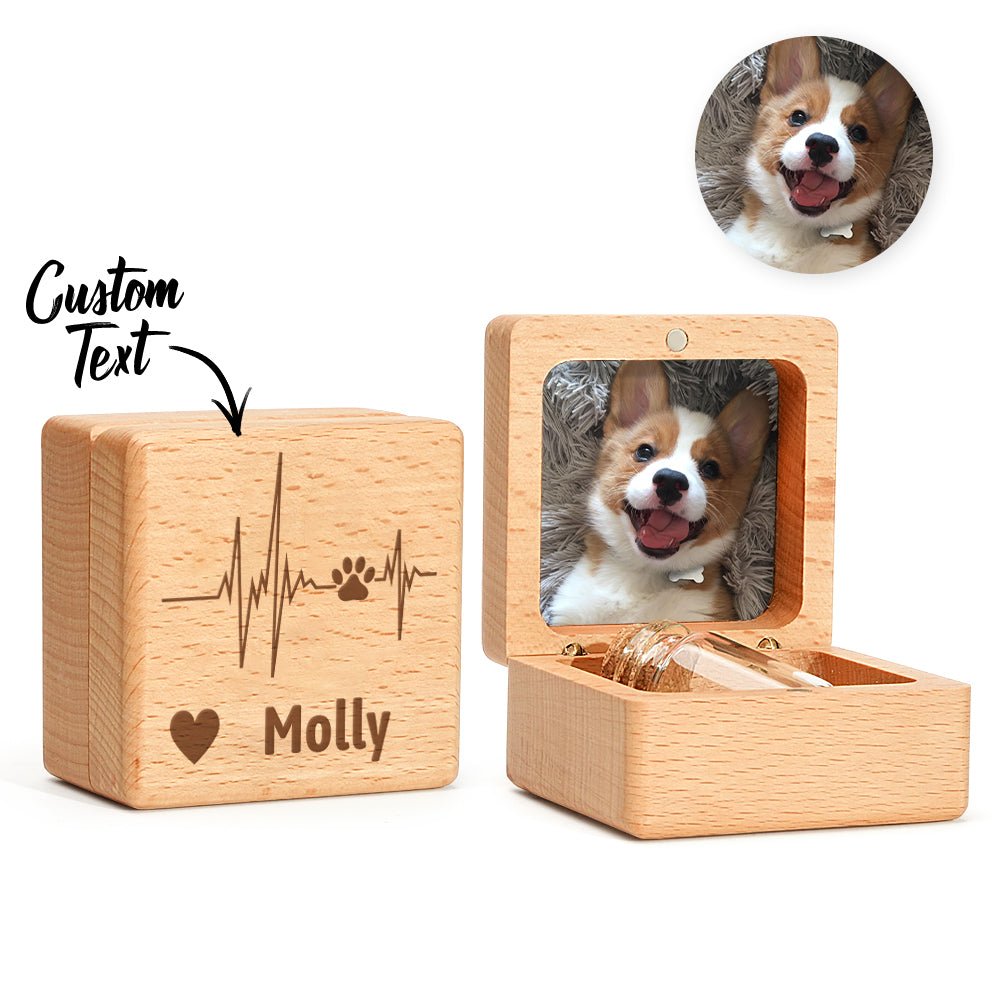 pet loss keepsake personalized cat fur wooden keepsake box