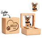 personalized cat fur wooden keepsake box engraved remembrance box