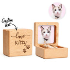 personalized cat fur wooden keepsake box