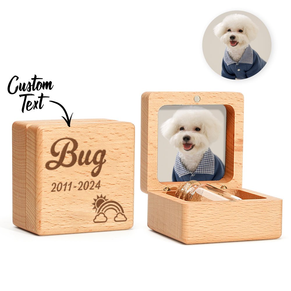 small cat memorial jar and keepsake box