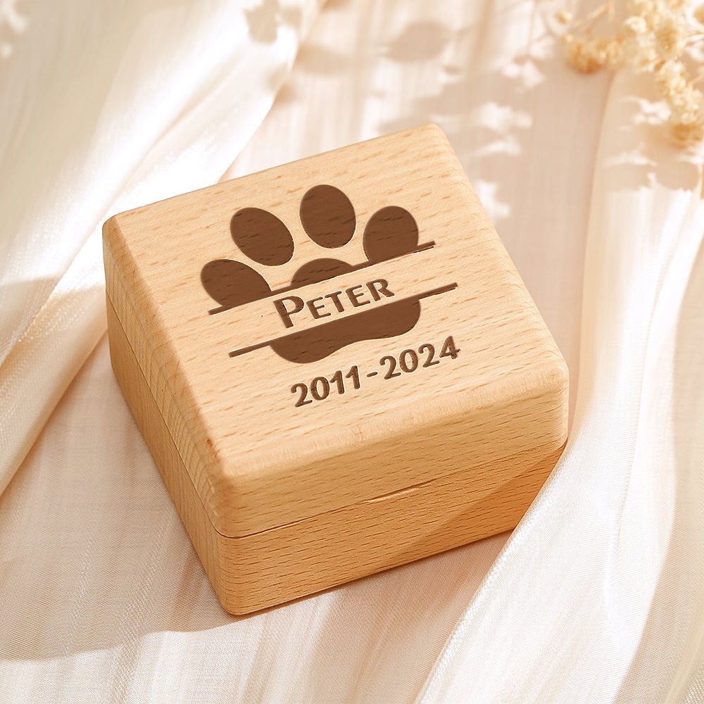 custom engraved cat remembrance box