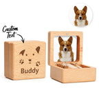 cat sympathy gift personalized cat fur wooden keepsake box