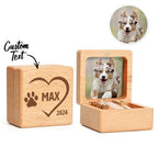 engraved remembrance box personalized cat fur wooden keepsake box