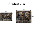 A Viking King And His Shieldmaiden Live Here - Personalized Viking Rectangle Metal Sign 736419 - 736440 - DiyGiftly