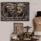 A Viking King And His Shieldmaiden Live Here - Personalized Viking Rectangle Metal Sign 736419 - 736440 - DiyGiftly