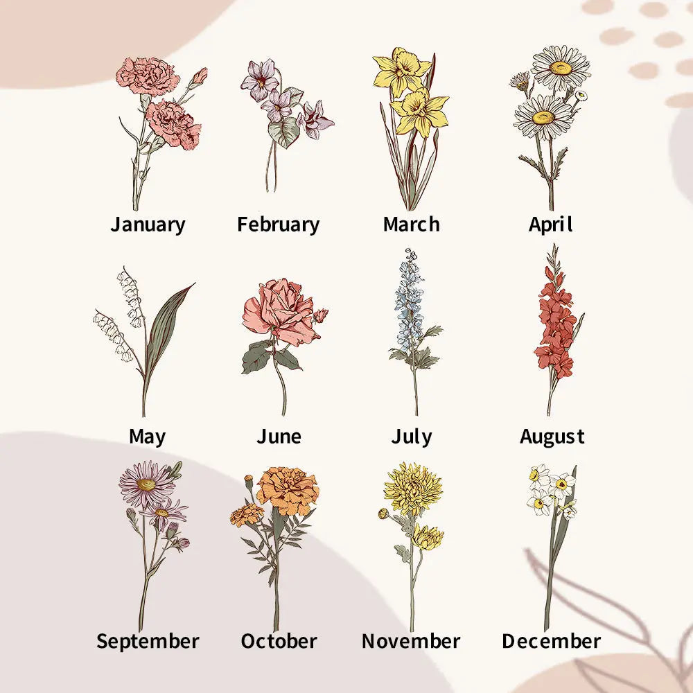 Personalized Birth Flower Grandma's Garden Beach Jute Tote Bag with Name Birthday Wedding Party Gifts for Her