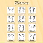 gifts for wife Cherish Every Moment - Personalized Keepsake - Birth Flower Wallet with Name Mini Pull-out Card Holder Wallet