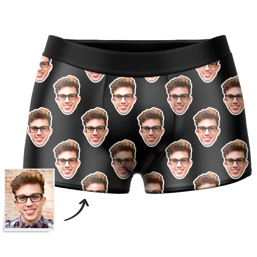 personalized face photo funny romantic gift boxer shorts gift for boyfriend