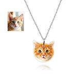 personalized pet portrait necklace acrylic