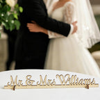 Personalized Mr and Mrs Wood Tabletop Wedding Sign Keepsake Wedding Table Decor