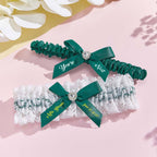 Personalized Bridal Garter Set With White Lace You're Next Bridal Garter Set Gift for Bride