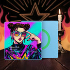 FridgeBeats Framed 4.0 Custom Anime-style Music Fridge Magnet and Photo with Colorful Frame Music Wall Photo Sticker Music Movement