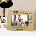 Customized Name Picture Frames Father's Day Wood Photo Frames Gift For Dad