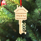 personalized wooden home ornament as a new home gift