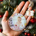 Personalized Baby's First Christmas Ornament with Photo Unicorn Christmas Ornament Gift for Kids