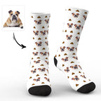 White Socks Personalized Pet Portrait Funny All Over Face Print