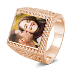 Mother's Gift Custom Vintage Square Photo Ring