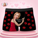 personalized face and name boxer briefs lip print detail gift for boyfriend