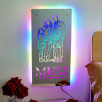 Personalized Mirror Light Silhouette Photo Mirror Light Mother's Day Gifts for Mom