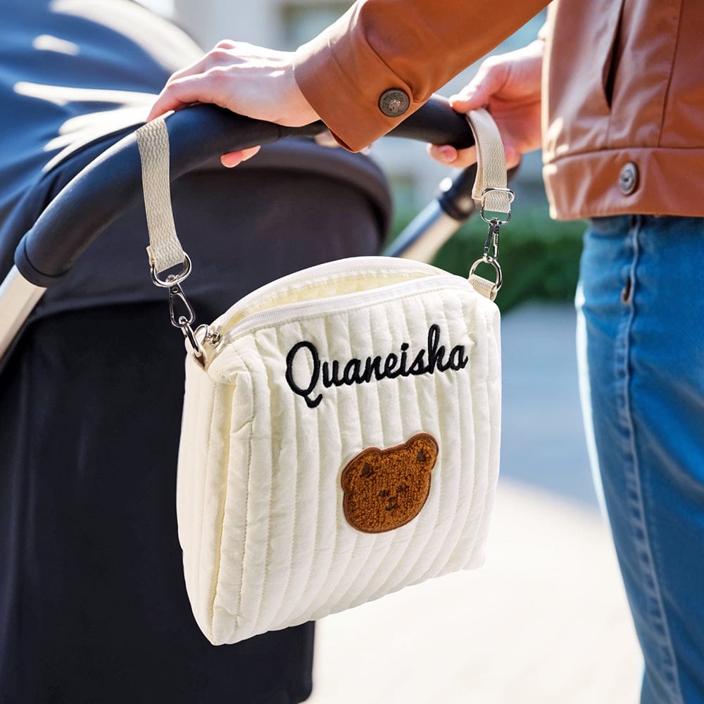 Personalized Embroidered Name Pushchair Hanging Bag Stroller Hanging Bag Gift for Mom
