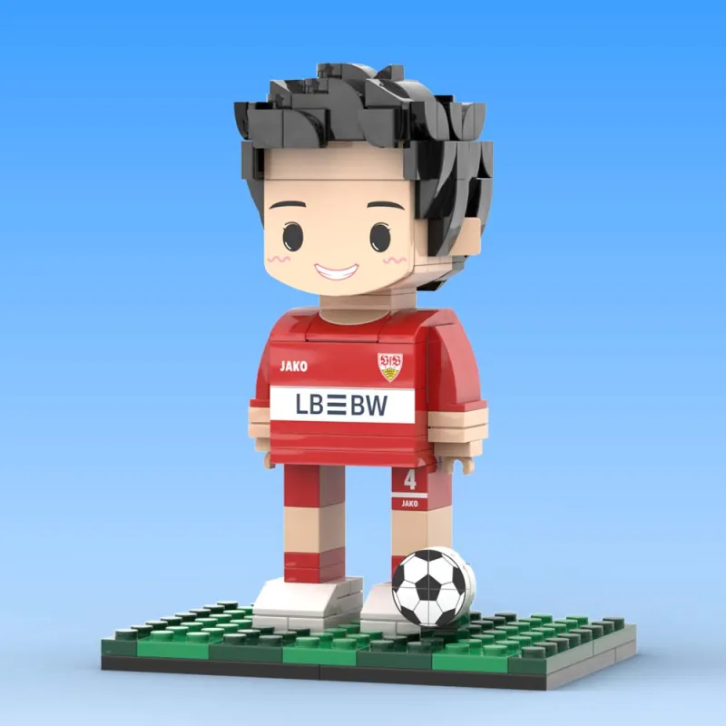Full Body Customized 1 Person Brick Figures Soccer Theme Gift Birthday Gift Valentines Gift for Soccer Player