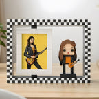 Fully Body Customizable 1 Person Custom Brick Figures with Photo Frame Small Particle Block for Her