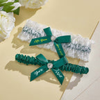 Personalized Bridal Garter Set With White Lace You're Next Bridal Garter Set Gift for Bride