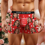 Personalized Face Boxer I Sucked It So It's Mine Custom Text Men Underwear Christmas Gift Personalized Photo Funny Valentines Gift