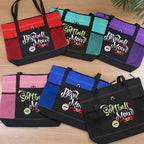 Custom Baseball Softball Mom Handbag Tote Bag Birthday Gift for Women Sport Lovers