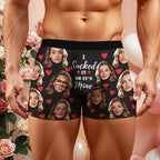 Personalized Face Boxer I Sucked It So It's Mine Men Underwear without Custom Belt Text Christmas Gift Personalized Photo Valentines Gift