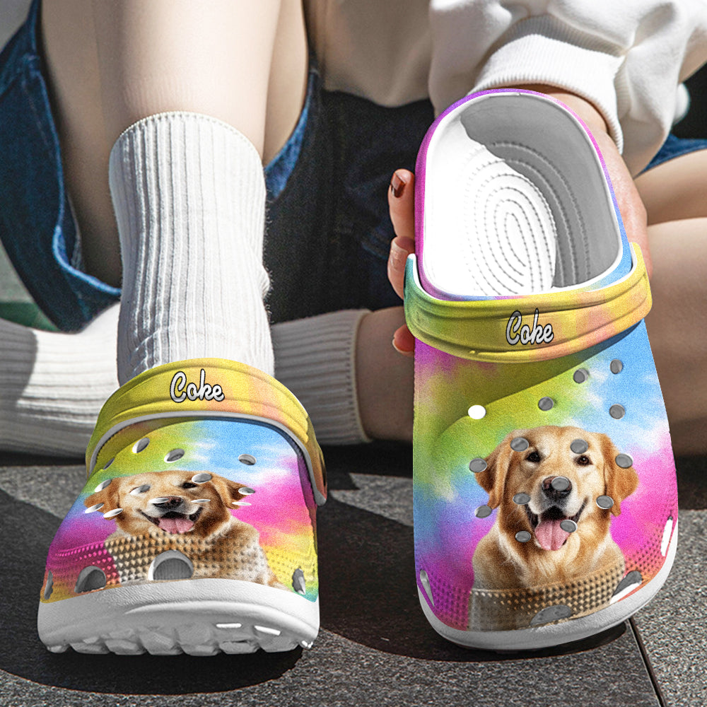 Personalized Pet Face Clog Funny Colorful Clogs Slipper Birthday Gift for Pet Lover