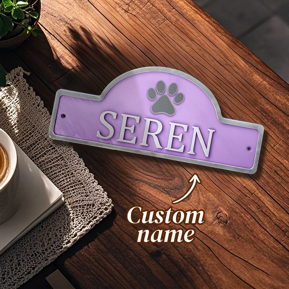 cat memorial door sign personalized name 3d pla plaque