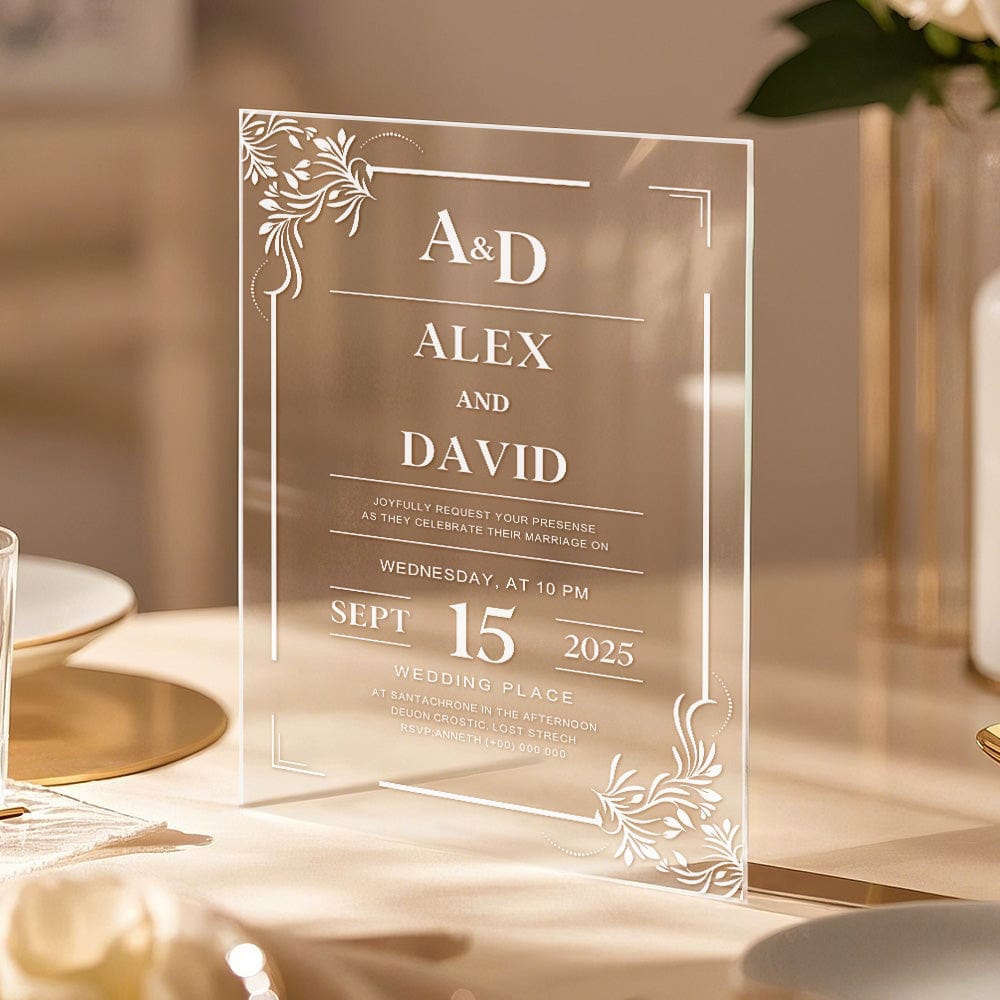 Personalized Acrylic Wedding Invitation Party Invitations