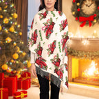 Personalised Christmas Scarf Custom Name Fringe Scarf