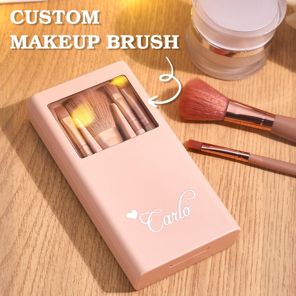 Personalized Engraved Makeup Brush Set – Customizable Beauty Essentials for Flawless Application