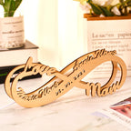 Custom Engraved Night Light Infinity Name Wood Night Lamp