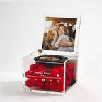 Mini Music Record Player Custom Photo with Light Personalized Music Acrylic Box