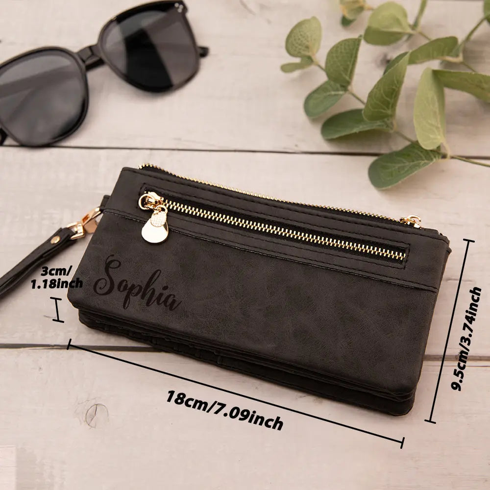 wallet custom text personalization bridesmaid gift for wedding weekend listing image
