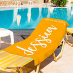 Personalized Beach Towel Custom Name Text Pool Bath Towel