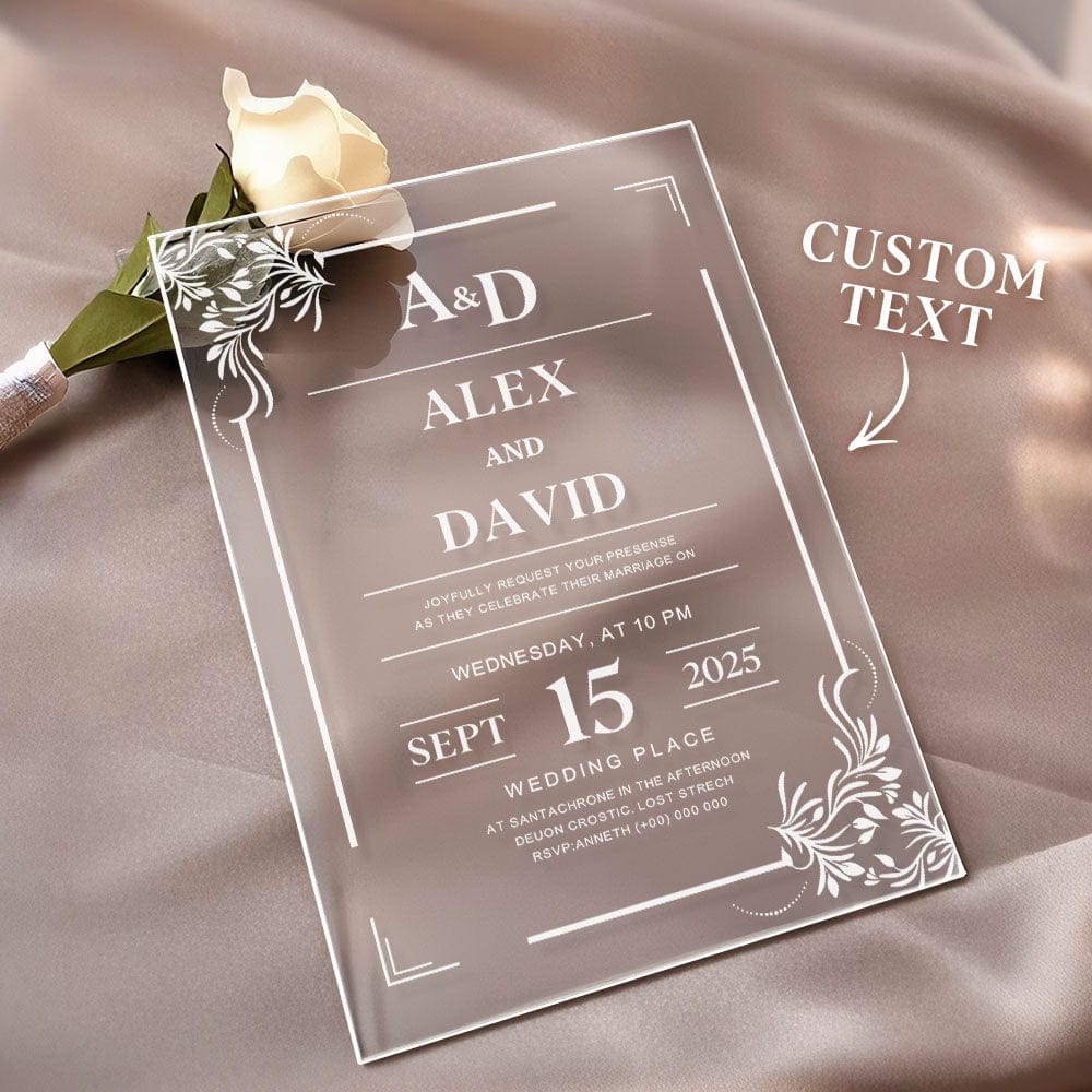 Personalized Acrylic Wedding Invitation Party Invitations